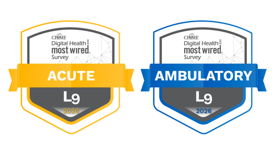 chime award level 9 for acute and ambulatory logos